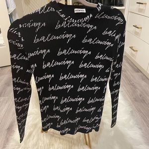 Balenciaga logo black sweater size S